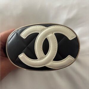 Chanel Black Quilted Leather Belt